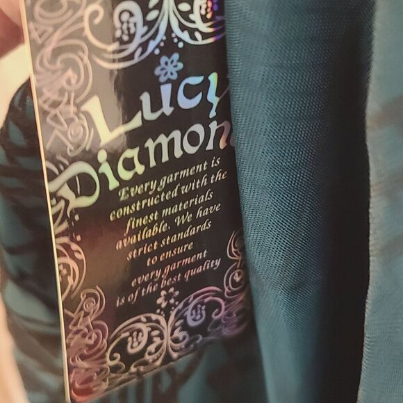 Lucy Diamonds NWT Women's Long Sleeve Pullover Top Green Size 5X - Picture 7 of 9